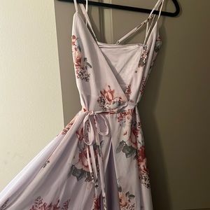 lovely lavender floral print dress Lulus Size M
